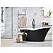 Vasca Da Bagno Freestanding Dulcina 170 X 80 Cm Nero/bianco - Foto miniatura 1