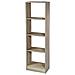 Trade Shop - Mobile Libreria Gaia Scaffale 4 Ripiani In Legno Color Rovere 40x24x137cm 769665 - Foto miniatura 1