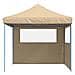 Tendone Per Feste Pieghevole Pop-up Con 2 Pareti Beige - Foto miniatura 3