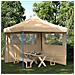 Tendone Per Feste Pieghevole Pop-up Con 2 Pareti Beige - Foto miniatura 1