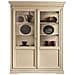 Vetrina Shabby In Legno 2 Porte Smontabile Avorio L. 145 P. 50 H. 215 - Foto miniatura 1