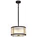 Lampadario Corona Acciaio Bronzo E Vetro Ottone Antico 2 Luci E27 - Foto miniatura 1