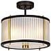 Lampadario Corona Acciaio Bronzo E Vetro Ottone Antico 2 Luci E27 - Foto miniatura 3