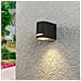 Applique Led Luce Naturale Lampada Da Parete Muro Faretto Gu10 8w Ip54 Nero - Foto miniatura 1