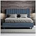 Letto Contenitore Imbottito 140x200 Microfibra Blu Agueda - Foto miniatura 3