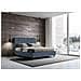 Letto Contenitore Imbottito 140x200 Microfibra Blu Agueda - Foto miniatura 4