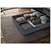 Letto Contenitore Imbottito 140x200 Microfibra Blu Agueda - Foto miniatura 5