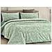 Completo Lenzuola Letto 100% Cotone Made In Italy Disegno Canva Singolo Verde - Foto miniatura 1