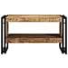 Tavolino 70x50x38 cm in Legno Massello di Mango Grezzo - Foto miniatura 2