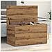Cassapanca Rovere Artigianale 84x42x46 Cm Legno Ingegnerizzato - Foto miniatura 1