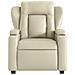 Poltrona Massaggiante Elettrica Reclinabile Crema Similpelle - Foto miniatura 9