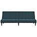 Divano Letto a 2 Posti Blu in Velluto - Foto miniatura 5