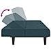 Divano Letto a 2 Posti Blu in Velluto - Foto miniatura 7
