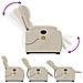 Poltrona Alzapersona Reclinante Massaggiante Beige Microfibra - Foto miniatura 7