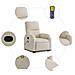 Poltrona Alzapersona Reclinante Massaggiante Beige Microfibra - Foto miniatura 8