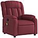 Poltrona Massaggiante Reclinabile Rosso Vino in Tessuto - Foto miniatura 3