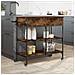 Carrello da Cucina Rovere Fumo 105x42x95 cm Legno Multistrato - Foto miniatura 4