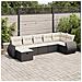 Set Divani da Giardino con Cuscini 7pz Nero Polyrattan - Foto miniatura 2
