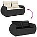 Set Divani da Giardino con Cuscini 7pz Nero Polyrattan - Foto miniatura 9