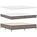 Letto a molle box con materasso e pouf tortora 200x200 cm tessuto - Foto miniatura 6