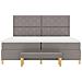 Letto a molle box con materasso e pouf tortora 200x200 cm tessuto - Foto miniatura 9