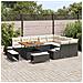 Set Divano da Giardino 12 pcs Nero e Crema 100 x 100 x 71 cm - Foto miniatura 3