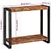 Tavolo consolle 90 x 33 x 75 cm legno massello di riciclo - Foto miniatura 9