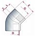 Raccordo Pvc A 45 Gradi  Filettatura 3/4  Pn10 - Boni-shop - Foto miniatura 2