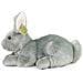 Peluche Coniglio 33cm Realista Ultra Morbido In Materiale Riciclato Ecologico, Grigio - Foto miniatura 4