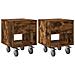 Comodino 2 pcs Rovere fumé 40,5 x 40 x 48 cm Legno multistrato - Foto miniatura 1