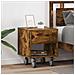 Comodino 2 pcs Rovere fumé 40,5 x 40 x 48 cm Legno multistrato - Foto miniatura 2