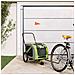 Rimorchio da Bici per Animali Verde e Grigio Oxford e Ferro - Foto miniatura 2