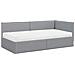 Struttura Letto Angolare con Materasso 2 pcs Grigio chiaro - Foto miniatura 4