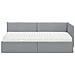 Struttura Letto Angolare con Materasso 2 pcs Grigio chiaro - Foto miniatura 5