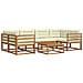 Set di divani da esterno con cuscino 7 pcs Naturale e Crema - Foto miniatura 1