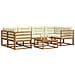 Set di divani da esterno con cuscino 7 pcs Naturale e Crema - Foto miniatura 3