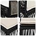Set Divano da Giardino 9 pcs Nero e Bianco Crema polyrattan - Foto miniatura 5