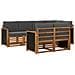 Set divano sezionale con cuscino 6 pcs Naturale e Antracite - Foto miniatura 1