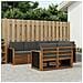 Set divano sezionale con cuscino 6 pcs Naturale e Antracite - Foto miniatura 2