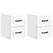 Mobiletto da notte a muro 2 pcs Bianco Lucido 34,5 x 33 x 40 cm - Foto miniatura 1