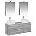 Set di mobili per il bagno 5 pcs Sonoma grigio - Foto miniatura 1