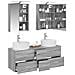 Set di mobili per il bagno 5 pcs Sonoma grigio - Foto miniatura 3