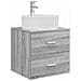 Set di mobili per il bagno 5 pcs Sonoma grigio - Foto miniatura 5