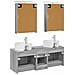 Set di mobili per il bagno 5 pcs Sonoma grigio - Foto miniatura 8