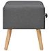 Comodino Grigio Scuro 40x35x40 Cm In Tessuto - Foto miniatura 5