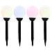 Lampade Solari da Esterni Sferiche 4pz LED RGB 15cm - Foto miniatura 1