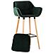 Sgabello Bar Grant In Velluto Sfoderabile I Sedia Alta Cucina In Legno Di Faggio Con Cuscino Removibile I Sgabello Bancone Con Schienale Verde - Foto miniatura 2