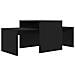 Set Tavolini da Salotto Nero 100x48x40 cm in Legno Multistrato - Foto miniatura 2