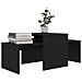 Set Tavolini da Salotto Nero 100x48x40 cm in Legno Multistrato - Foto miniatura 3