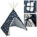 Tenda Tipi Per Bambini Da Gioco Cameretta Giocattolo Interno Esterno Tende Blu - Foto miniatura 3